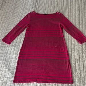 Gap - Gray and Pink Stripe Dress - M